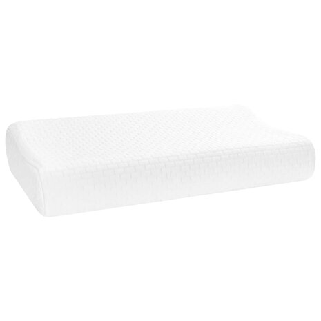 Slaapkussen Effen Wit 60 x 37 x 12,5 cm Traagschuim 2