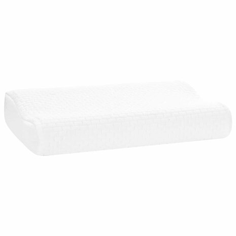 Slaapkussen Effen Wit 50 x 30 x 10,5 cm Traagschuim 2