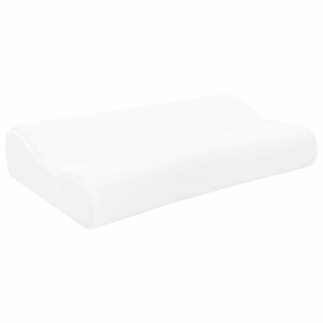 Slaapkussen Effen Wit 50 x 30 x 10,5 cm Traagschuim 3