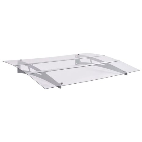 Deurluifel 150x90 cm PET zilverkleurig en transparant 1
