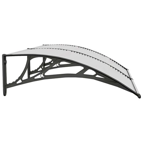 Deurluifel 150x75 cm polycarbonaat zwart en transparant 5