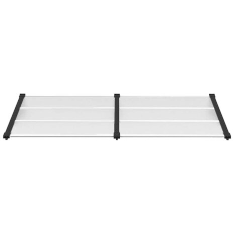 Deurluifel 199x90 cm polycarbonaat zwart en transparant 3