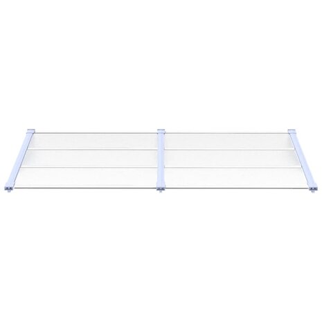 Deurluifel 199x90 cm polycarbonaat grijs en transparant 3