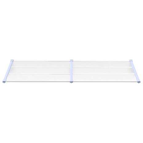 Deurluifel 239x90 cm polycarbonaat grijs en transparant 3