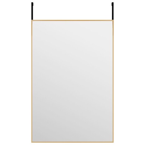 Deurspiegel 40x60 cm glas en aluminium goudkleurig 2