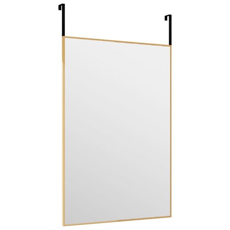 Deurspiegel 40x60 cm glas en aluminium goudkleurig 3