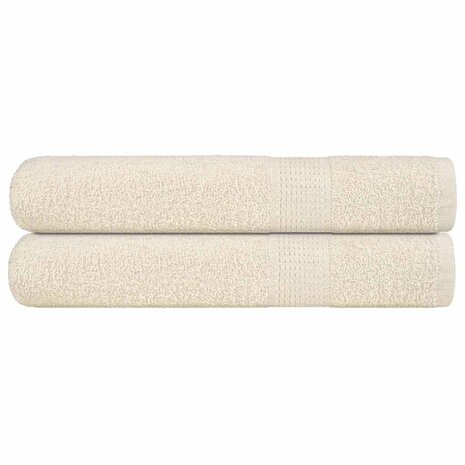 Saunahanddoeken FROGN 2 st 80x200 cm 360 g/m&sup2; cr&egrave;me 1