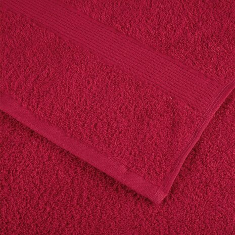 Saunadoeken SOLUND 4 st 600 g/m&sup2; 80x200 cm rood 6