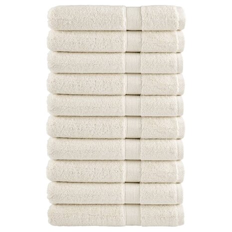 Saunadoeken SOLUND 10 st 600 g/m&sup2; 80x200 cm cr&egrave;mekleurig 1