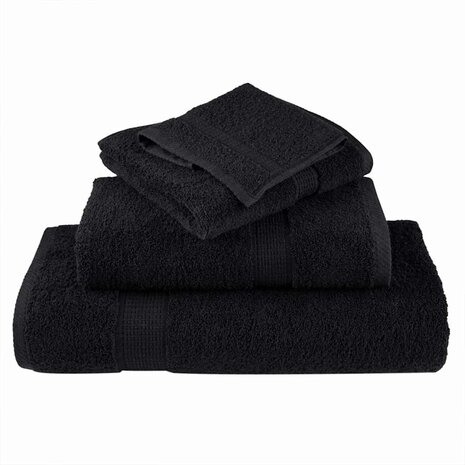 Gastendoek SOLUND 4 pcs Zwart 15 x 21 cm 550 gsm 3