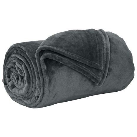 Gooi Deken Donkergrijs 150 x 200 cm Fleece 2