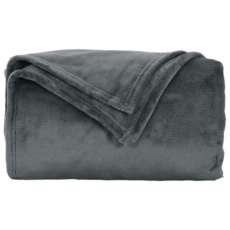 Gooi Deken Donkergrijs 150 x 200 cm Fleece 4
