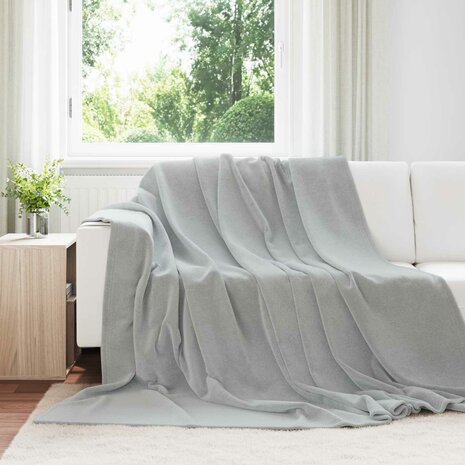 Gooi Deken Grijs 240 x 270 cm Fleece 1