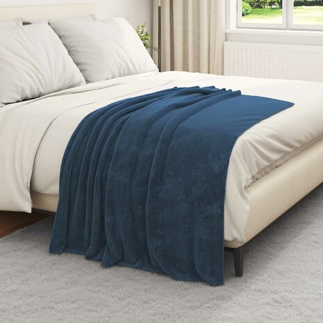 Gooi Deken Marineblauw 130 x 150 cm Fleece 3