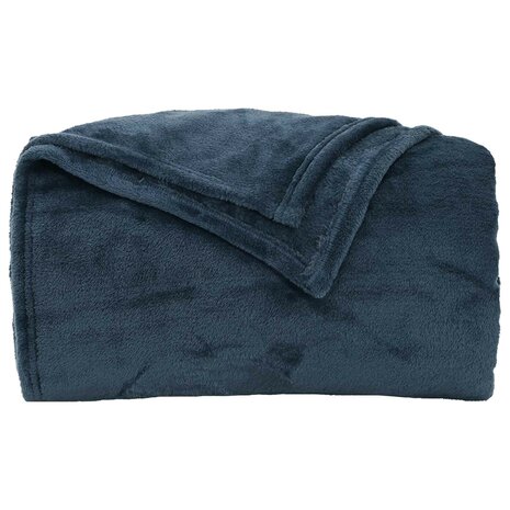 Gooi Deken Marineblauw 130 x 150 cm Fleece 4