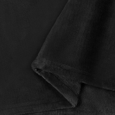 Gooi Deken Zwart 130 x 150 cm Fleece 6