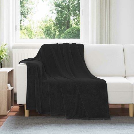 Gooi Deken Zwart 150 x 200 cm Fleece 1