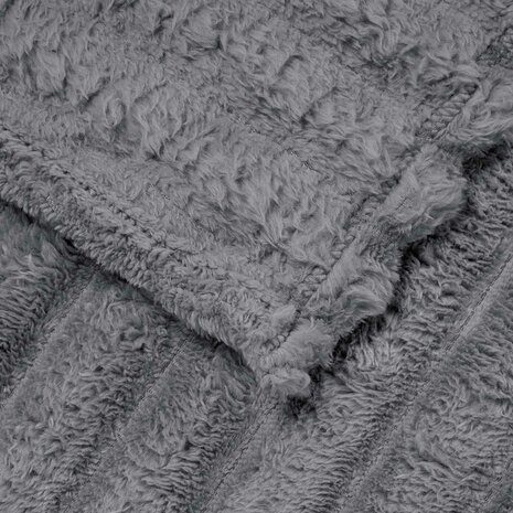 Gooi Deken Donkergrijs 150 x 130 cm Fleece 5