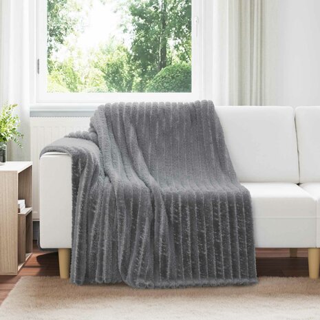 Gooi Deken Donkergrijs 200 x 150 cm Fleece 1
