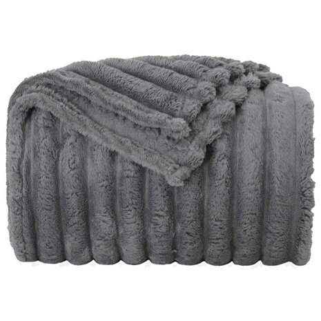 Gooi Deken Donkergrijs 200 x 150 cm Fleece 4