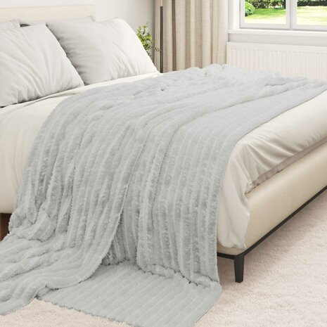Gooi Deken Grijs 240 x 220 cm Fleece 3