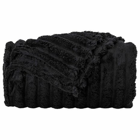 Gooi Deken Zwart 200 x 150 cm Fleece 4