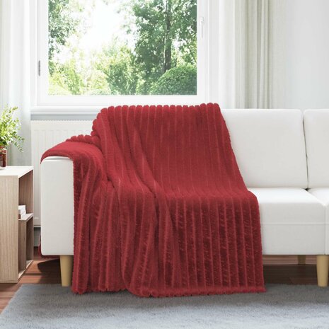 Gooi Deken Bordeaux Rood 200 x 150 cm Fleece 1