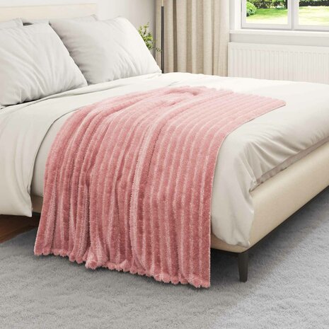 Gooi Deken Roze 150 x 130 cm Fleece 3