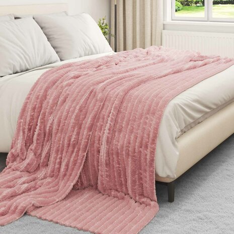 Gooi Deken Roze 240 x 220 cm Fleece 3