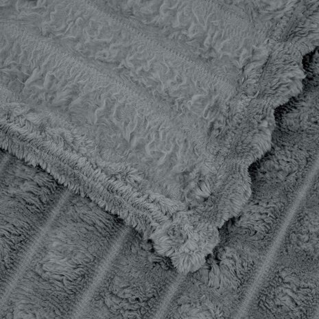 Gooi Deken Donkergrijs 150 x 130 cm Fleece 5