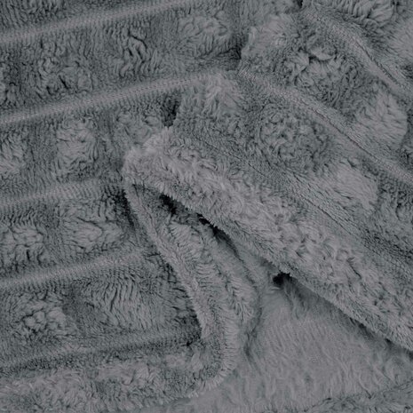 Gooi Deken Donkergrijs 150 x 130 cm Fleece 6