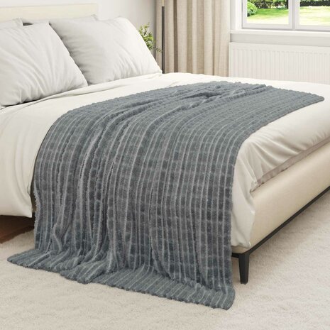 Gooi Deken Donkergrijs 200 x 150 cm Fleece 3