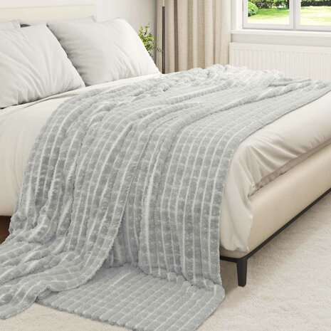 Gooi Deken Grijs 240 x 220 cm Fleece 3