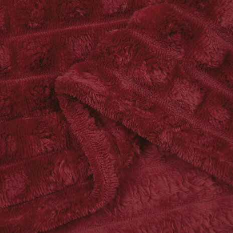 Gooi Deken Bordeaux Rood 240 x 220 cm Fleece 6