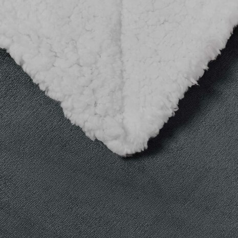 Gooi Deken Donkergrijs 150 x 200 cm Fleece 5