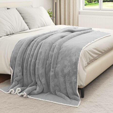 Gooi Deken Grijs 150 x 200 cm Fleece 3