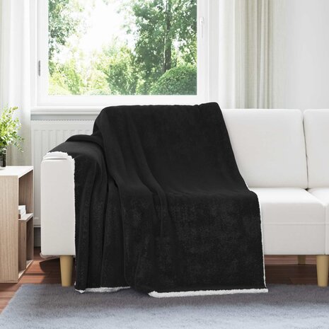 Gooi Deken Zwart 150 x 200 cm Fleece 1