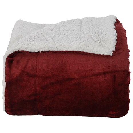 Gooi Deken Bordeaux Rood 130 x 150 cm Fleece 4