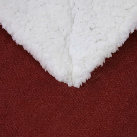 Gooi Deken Bordeaux Rood 150 x 200 cm Fleece 5