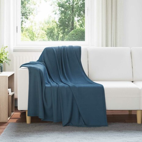 Gooi Deken Marineblauw 170 x 130 cm Fleece 1