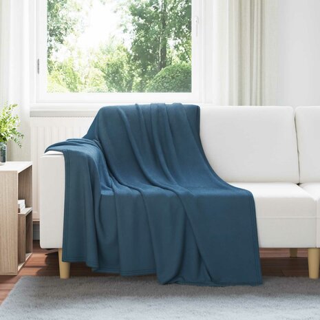 Gooi Deken Marineblauw 200 x 150 cm Fleece 1