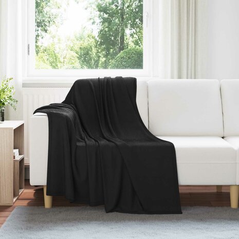 Gooi Deken Zwart 170 x 130 cm Fleece 1