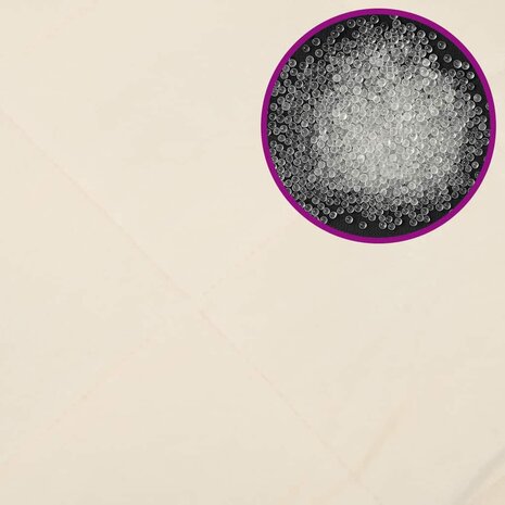 Verzwaringsdeken 120x180 cm 5 kg stof lichtcr&egrave;mekleurig 6