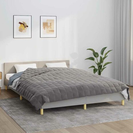 Verzwaringsdeken 200x200 cm 13 kg stof grijs 1