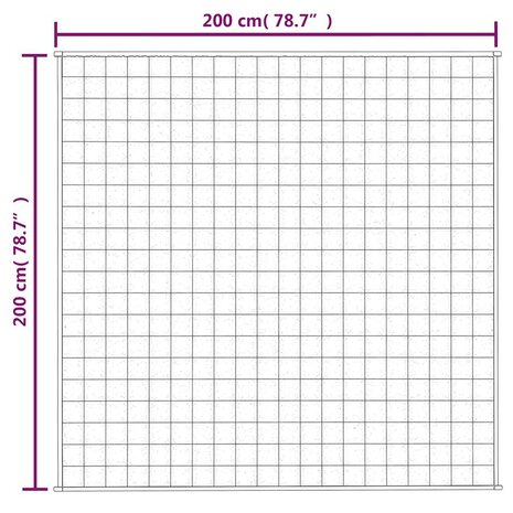 Verzwaringsdeken 200x200 cm 13 kg stof grijs 7
