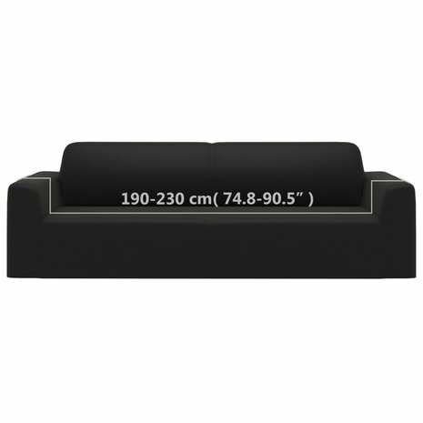 Driezitsbankhoes stretch polyester jersey zwart 6