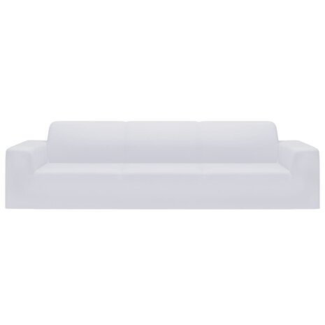 Vierzitsbankhoes stretch polyester jersey wit 3