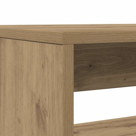 3-delige Eettafel en bankenset bewerkt hout artisanaal eiken 8