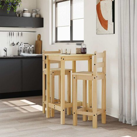 3-delige Barset massief grenenhout 3