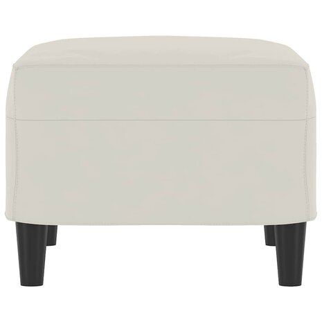 Voetenbank 60x50x41 cm fluweel cr&egrave;mekleurig 4